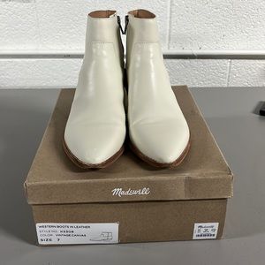 Madewell Western boots in leather